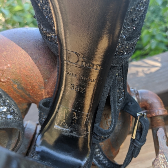 Christian Dior Peep-Toe Glitter Heels - Picture 4 of 4